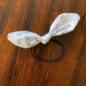 Tiny Flower Bow Hair Tie